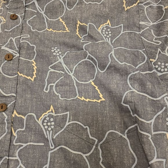 Vintage Aloha Days Hawaiian Shirt Casual Button Down Cotton Hibiscus Blue M - Picture 14 of 15